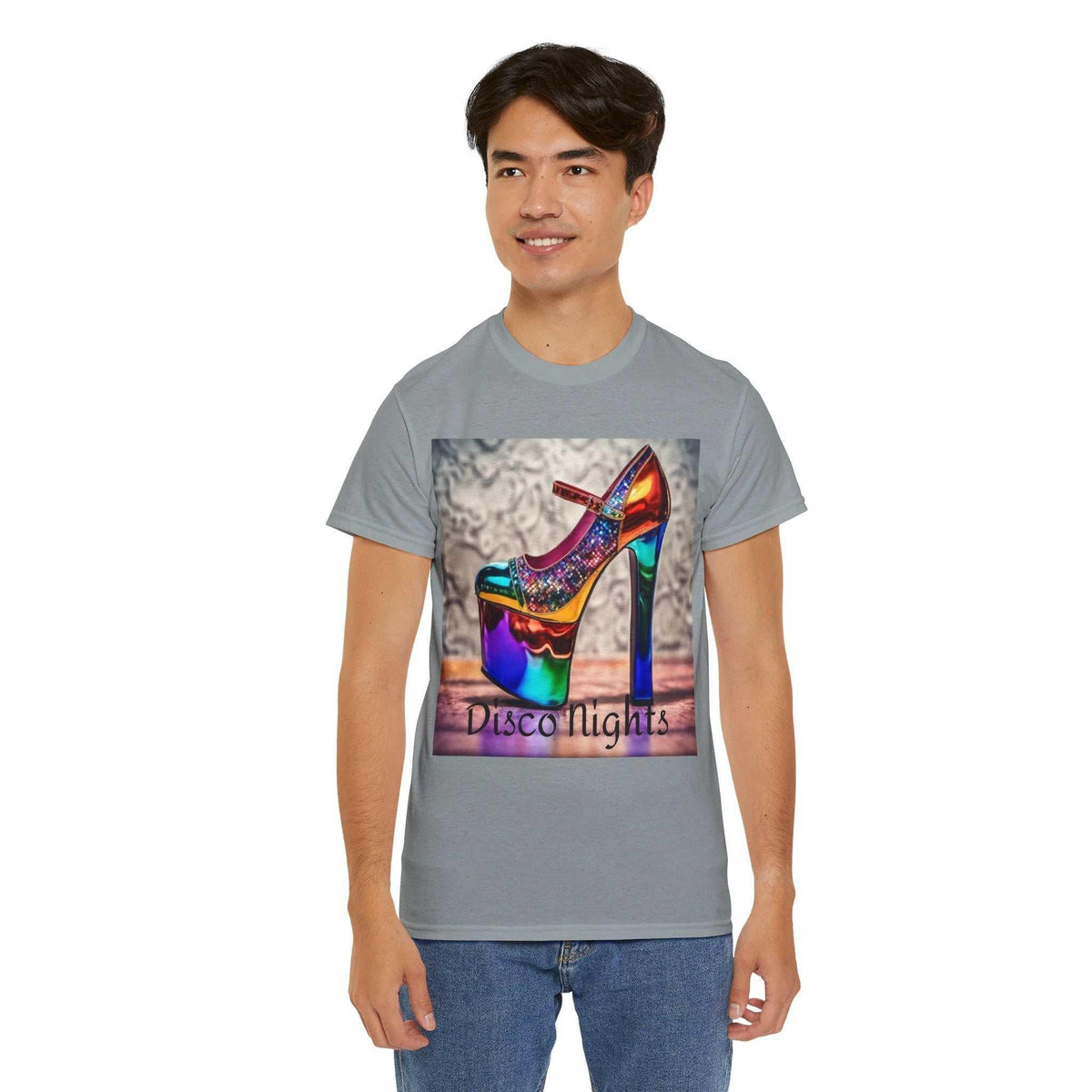 Disco Nights Unisex Heavy Cotton Tee - Retro Vibes - Under the Stars Babe - underthestarsbabe