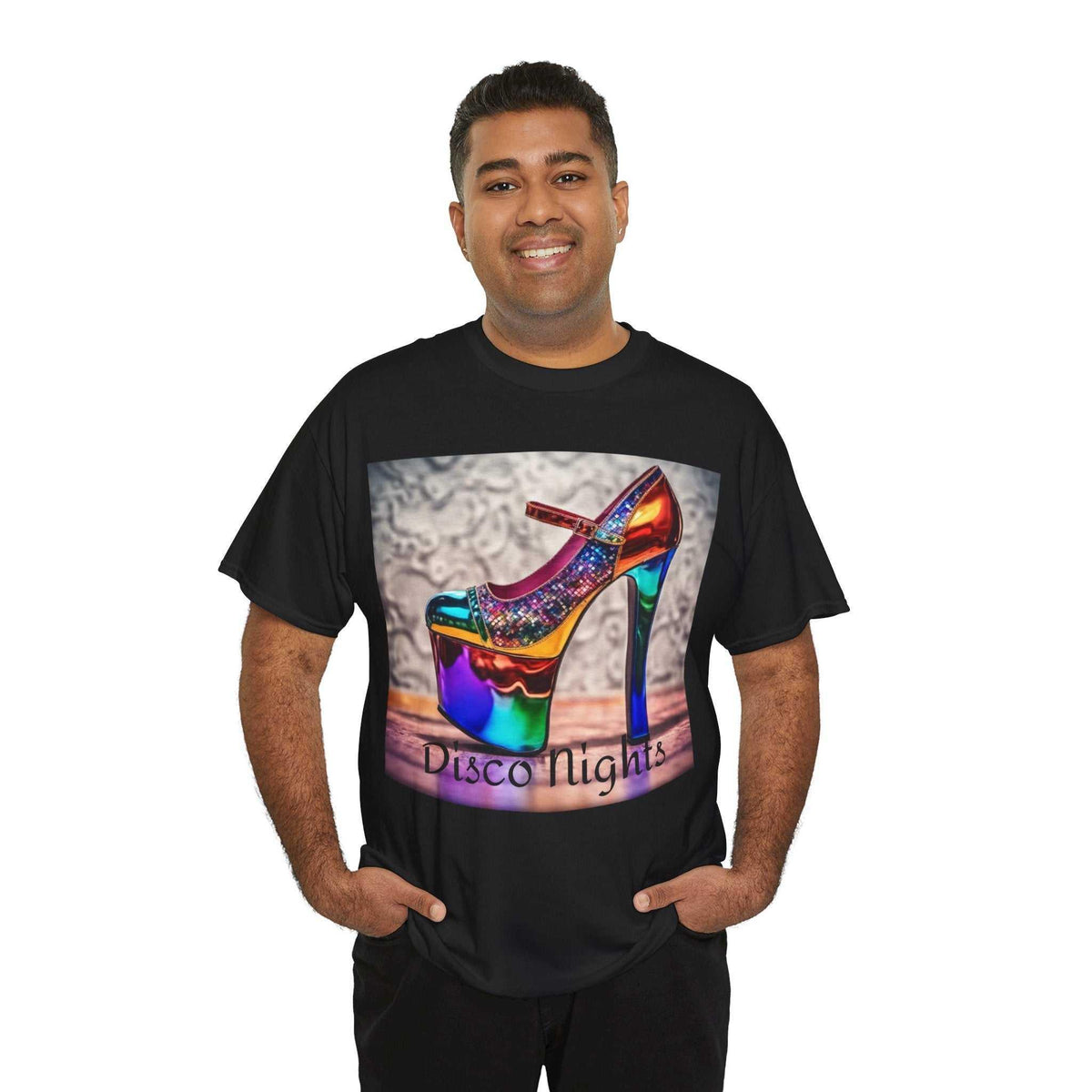 Disco Nights Unisex Heavy Cotton Tee - Retro Vibes - Under the Stars Babe - underthestarsbabe