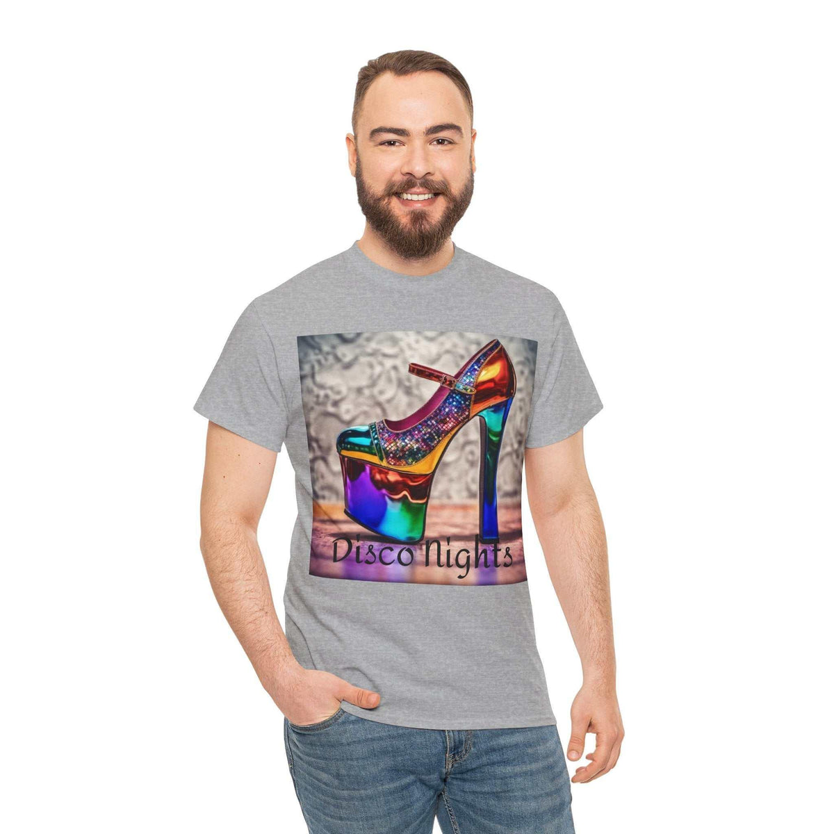 Disco Nights Unisex Heavy Cotton Tee - Retro Vibes - Under the Stars Babe - underthestarsbabe