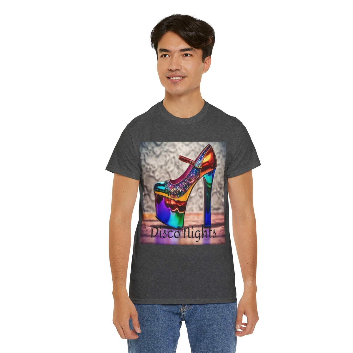Disco Nights Unisex Heavy Cotton Tee - Retro Vibes - Under the Stars Babe - underthestarsbabe