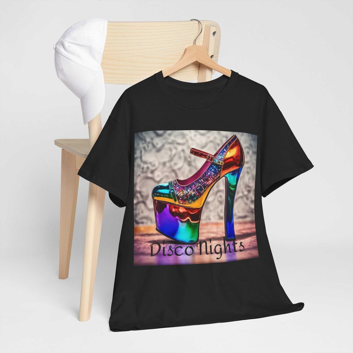 Disco Nights Unisex Heavy Cotton Tee - Retro Vibes - Under the Stars Babe - underthestarsbabe