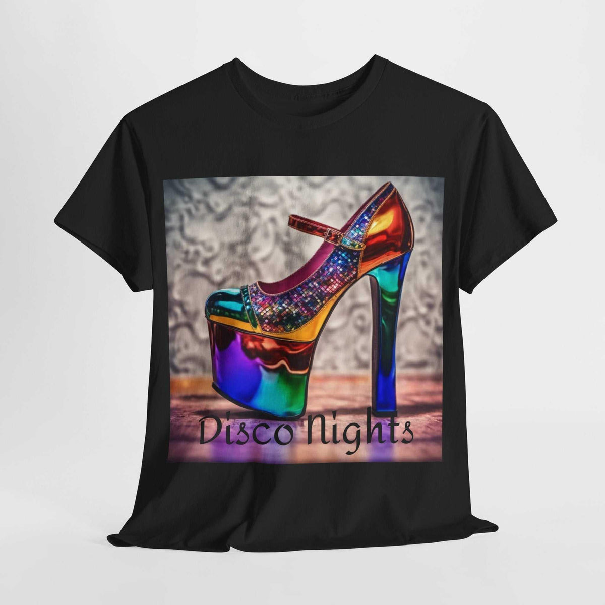 Disco Nights Unisex Heavy Cotton Tee - Retro Vibes - Under the Stars Babe - underthestarsbabe