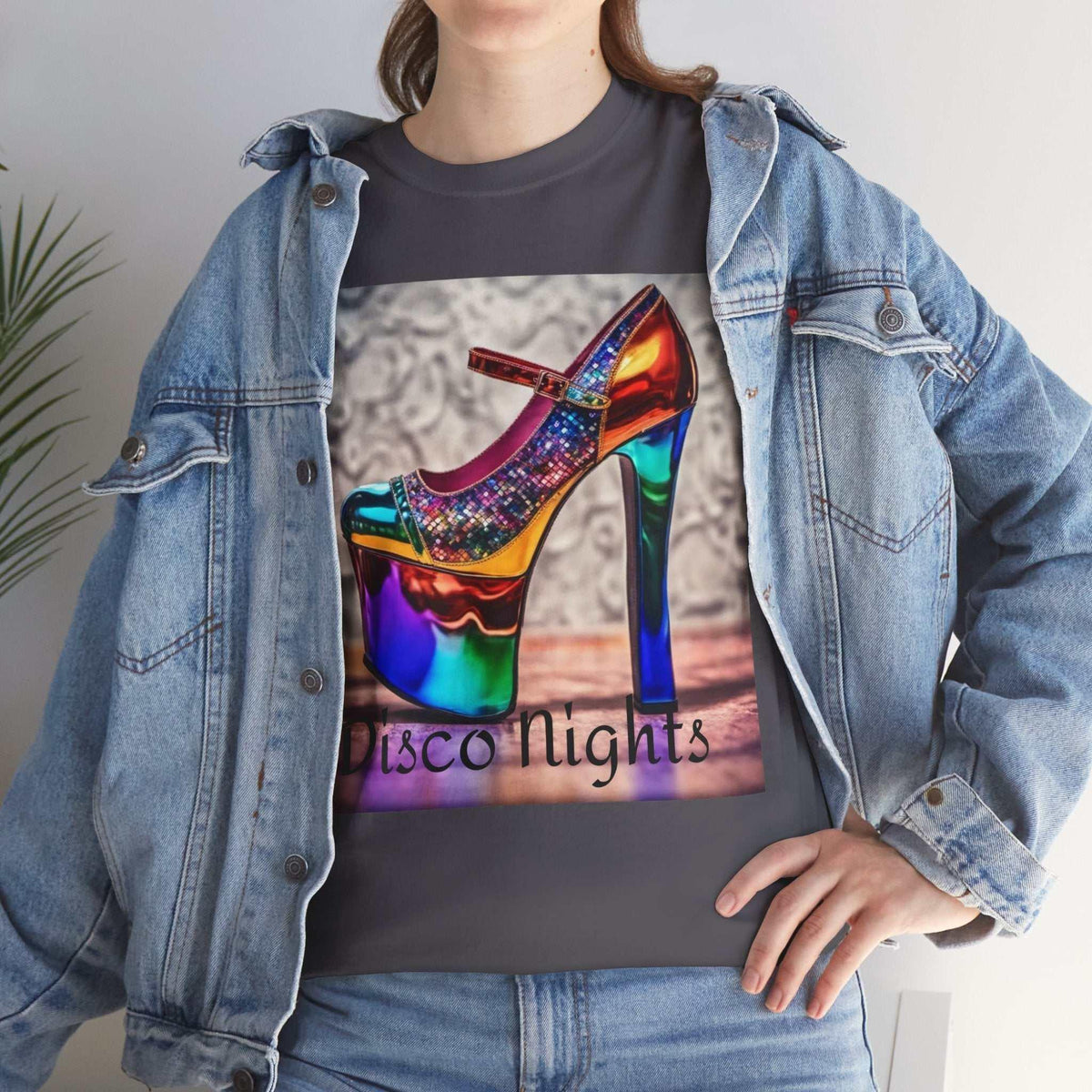 Disco Nights Unisex Heavy Cotton Tee - Retro Vibes - Under the Stars Babe - underthestarsbabe