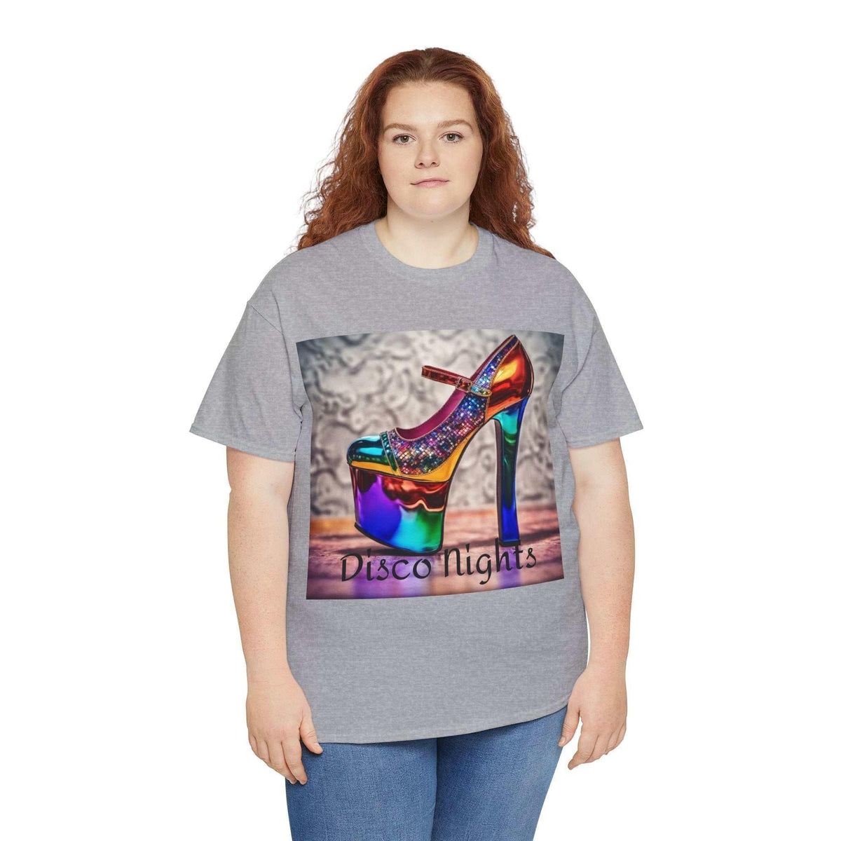 Disco Nights Unisex Heavy Cotton Tee - Retro Vibes - Under the Stars Babe - underthestarsbabe