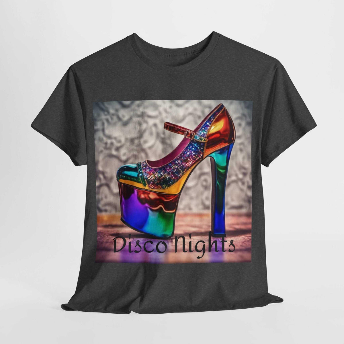 Disco Nights Unisex Heavy Cotton Tee - Retro Vibes - Under the Stars Babe - underthestarsbabe