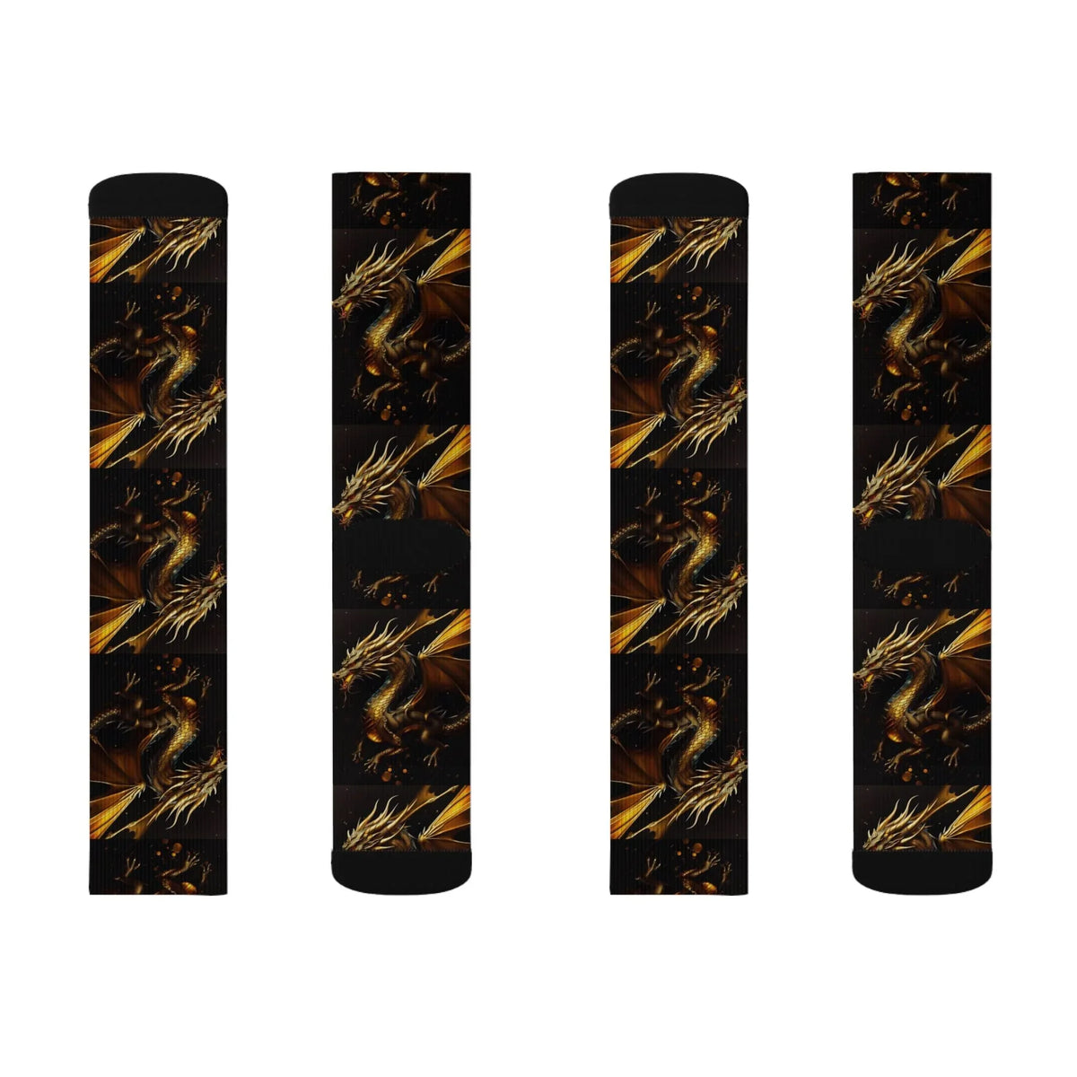 Dragon Fire Energy Sublimation Socks - Fantasy Lovers - underthestarsbabe