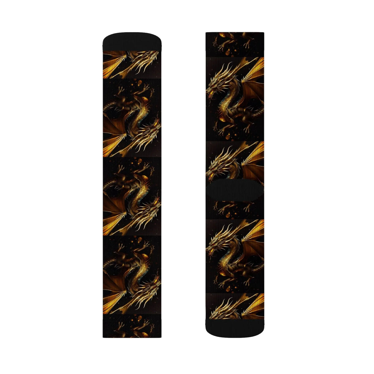 Dragon Fire Energy Sublimation Socks - Fantasy Lovers - underthestarsbabe