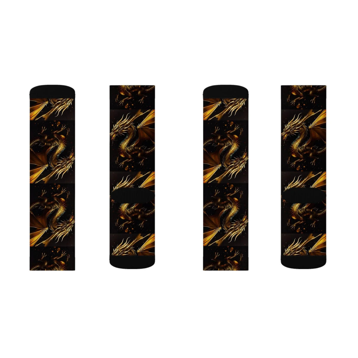 Dragon Fire Energy Sublimation Socks - Fantasy Lovers - underthestarsbabe