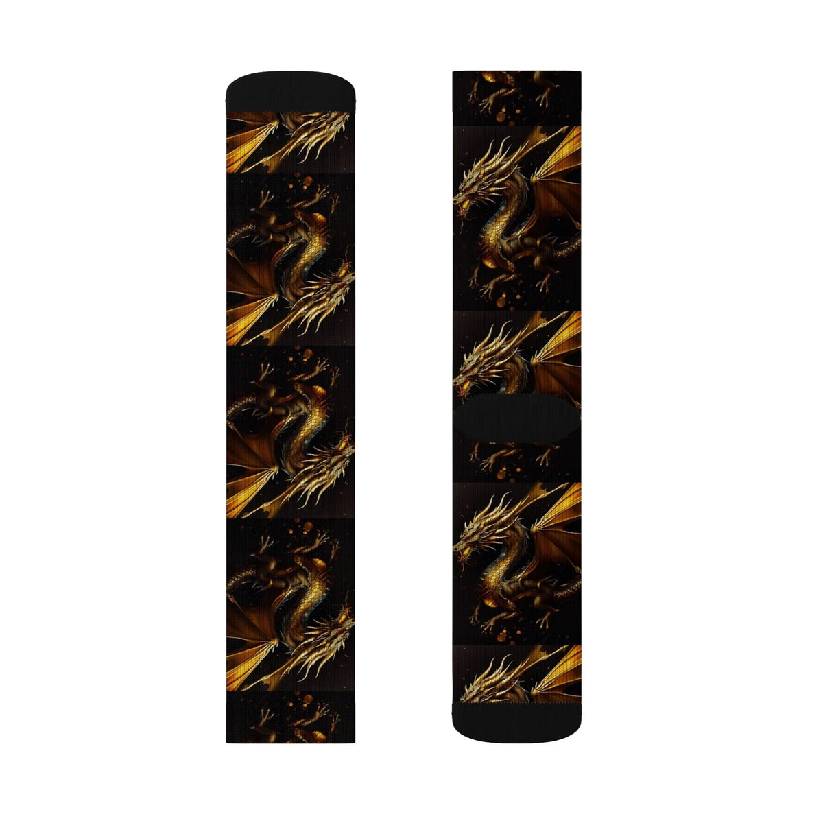 Dragon Fire Energy Sublimation Socks - Fantasy Lovers - underthestarsbabe