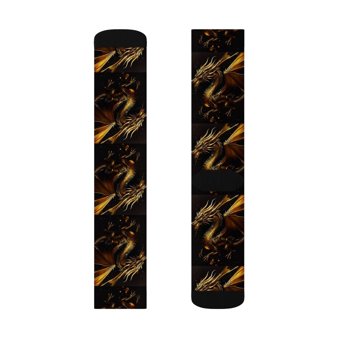 Dragon Fire Energy Sublimation Socks - Fantasy Lovers - underthestarsbabe