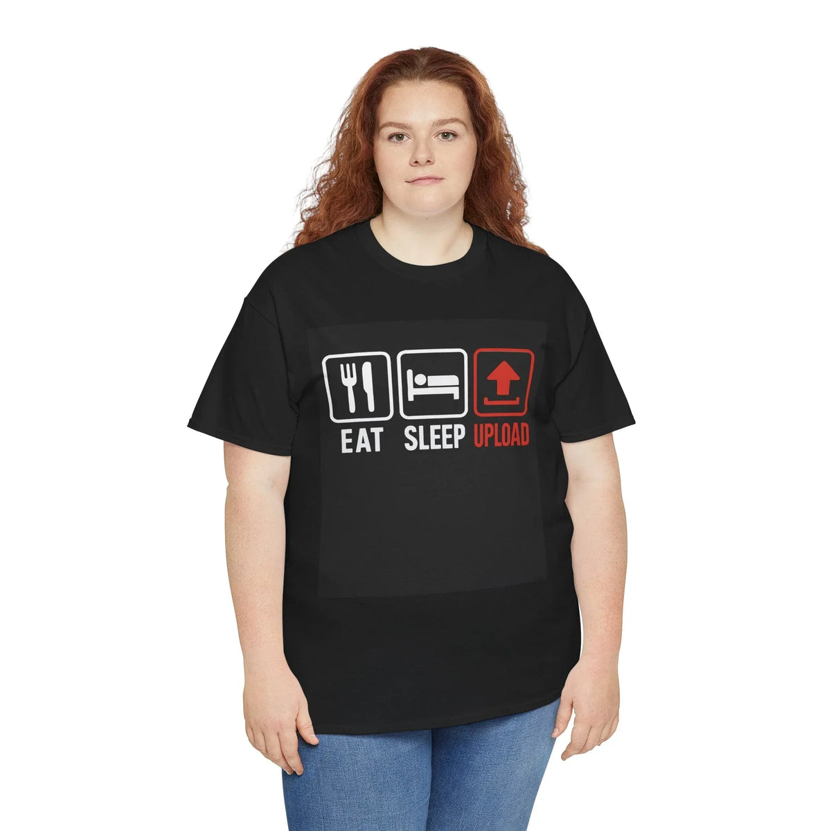 Eat Sleep Upload Funny Cotton T-Shirt - underthestarsbabe