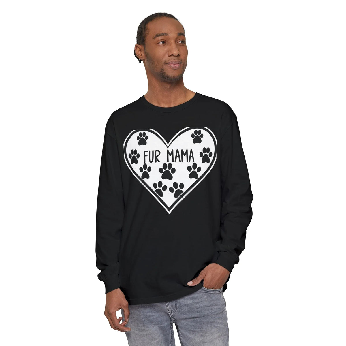 Fur Mama Long Sleeve T-Shirt | Pet Lover Apparel - underthestarsbabe