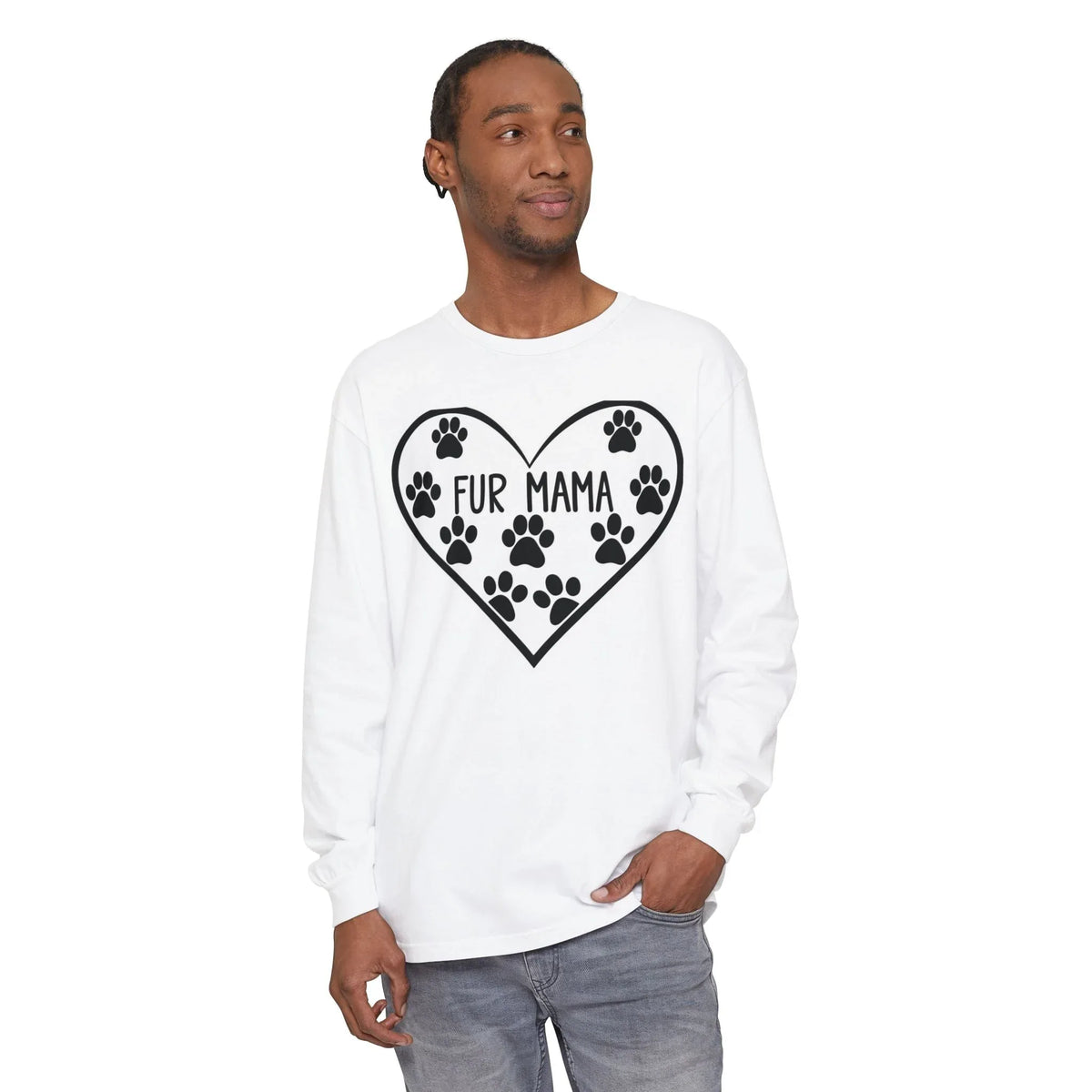Fur Mama Long Sleeve T-Shirt | Pet Lover Apparel - underthestarsbabe