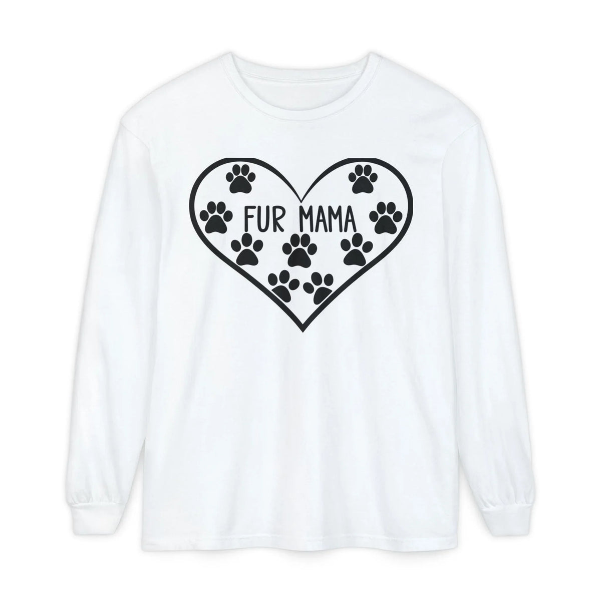 Fur Mama Long Sleeve T-Shirt | Pet Lover Apparel - underthestarsbabe