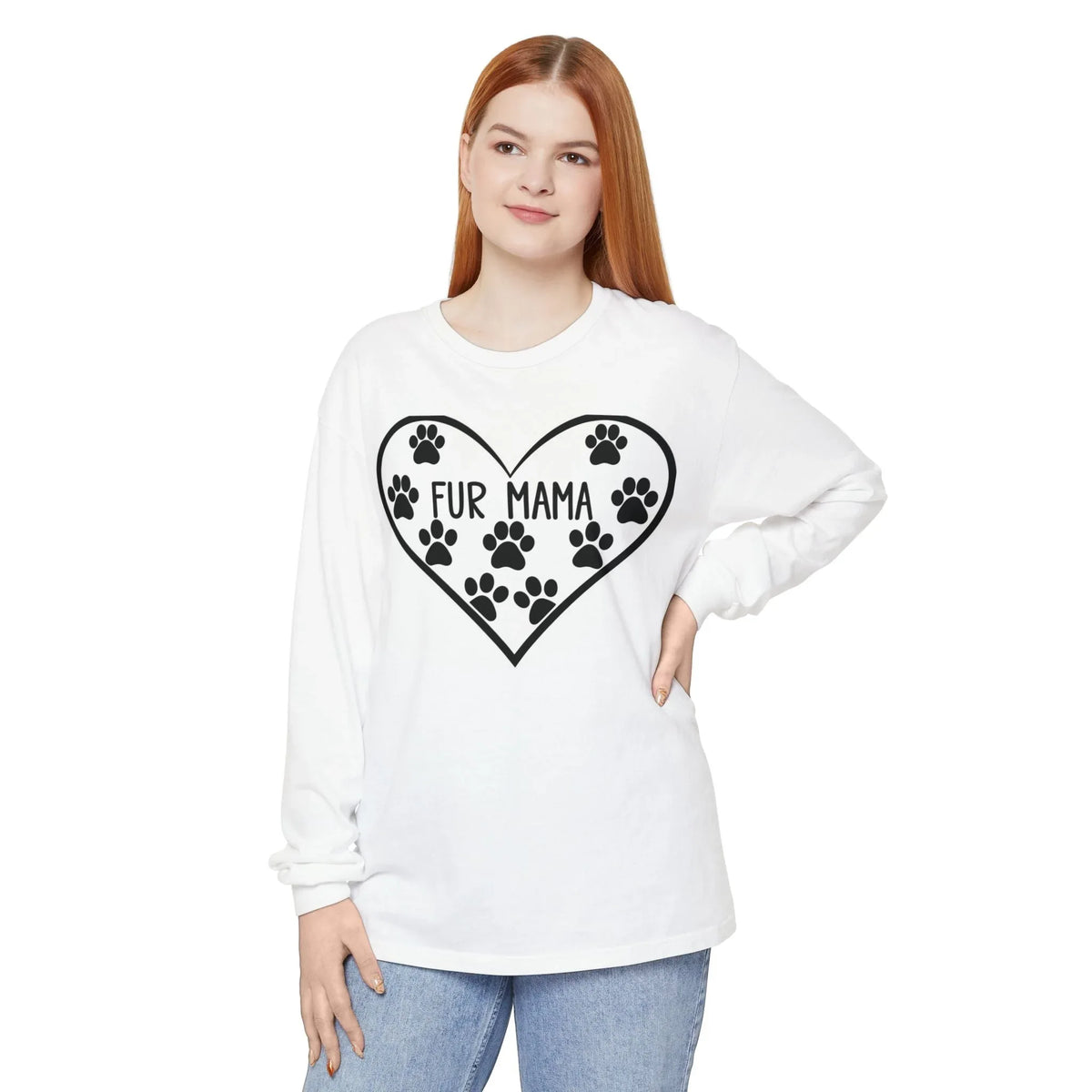 Fur Mama Long Sleeve T-Shirt | Pet Lover Apparel - underthestarsbabe