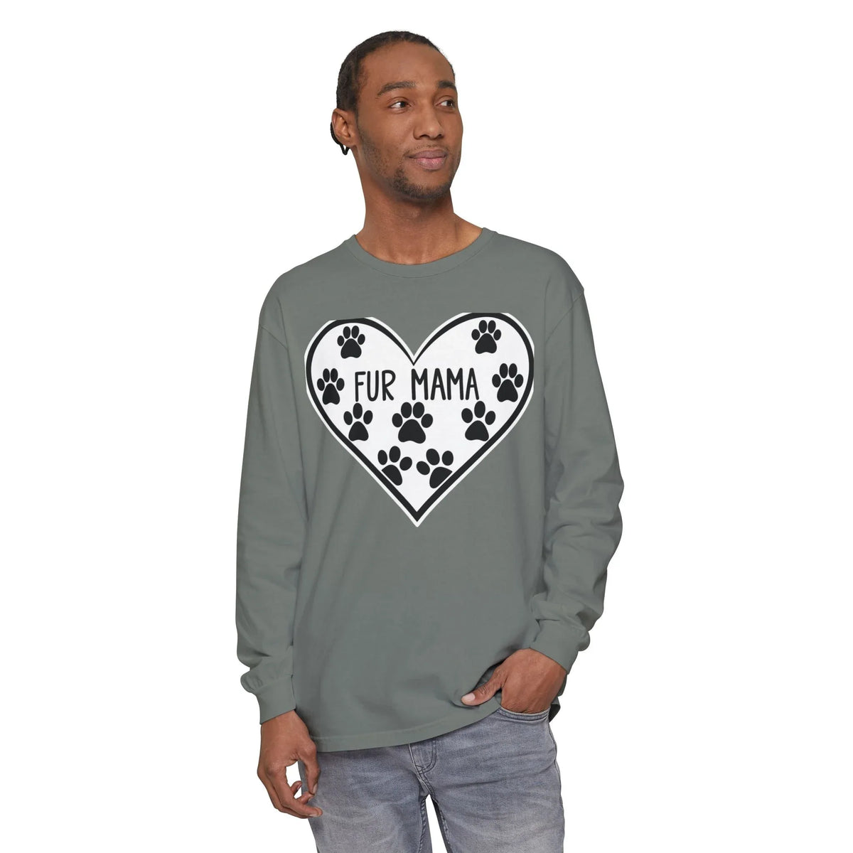 Fur Mama Long Sleeve T-Shirt | Pet Lover Apparel - underthestarsbabe