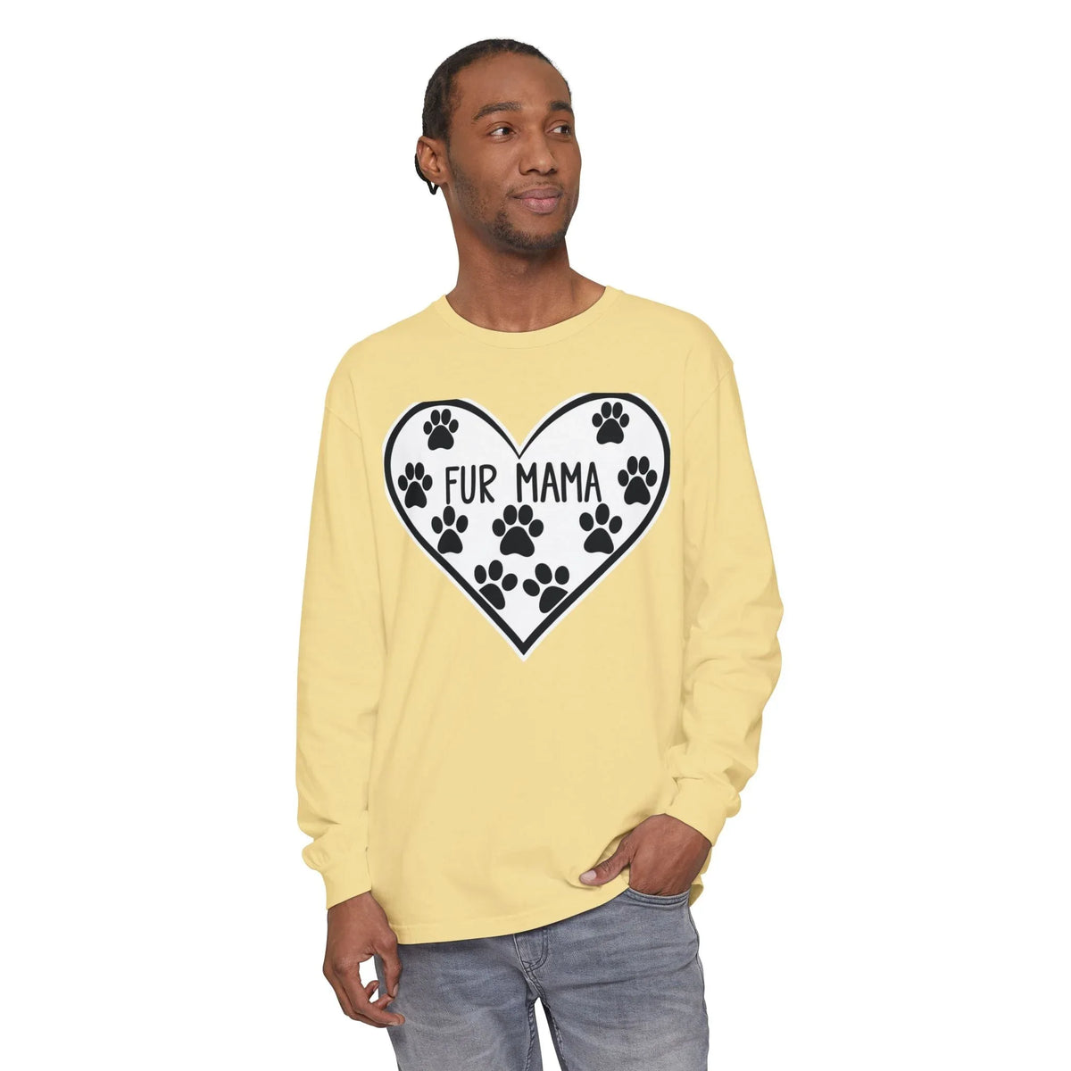 Fur Mama Long Sleeve T-Shirt | Pet Lover Apparel - underthestarsbabe