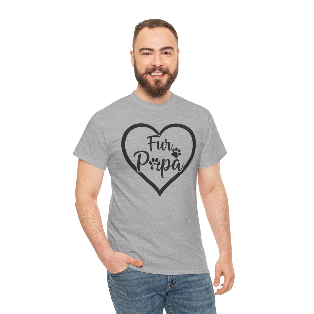 Fur Papa Tee Shirt | Perfect Gift for Pet Lovers - underthestarsbabe
