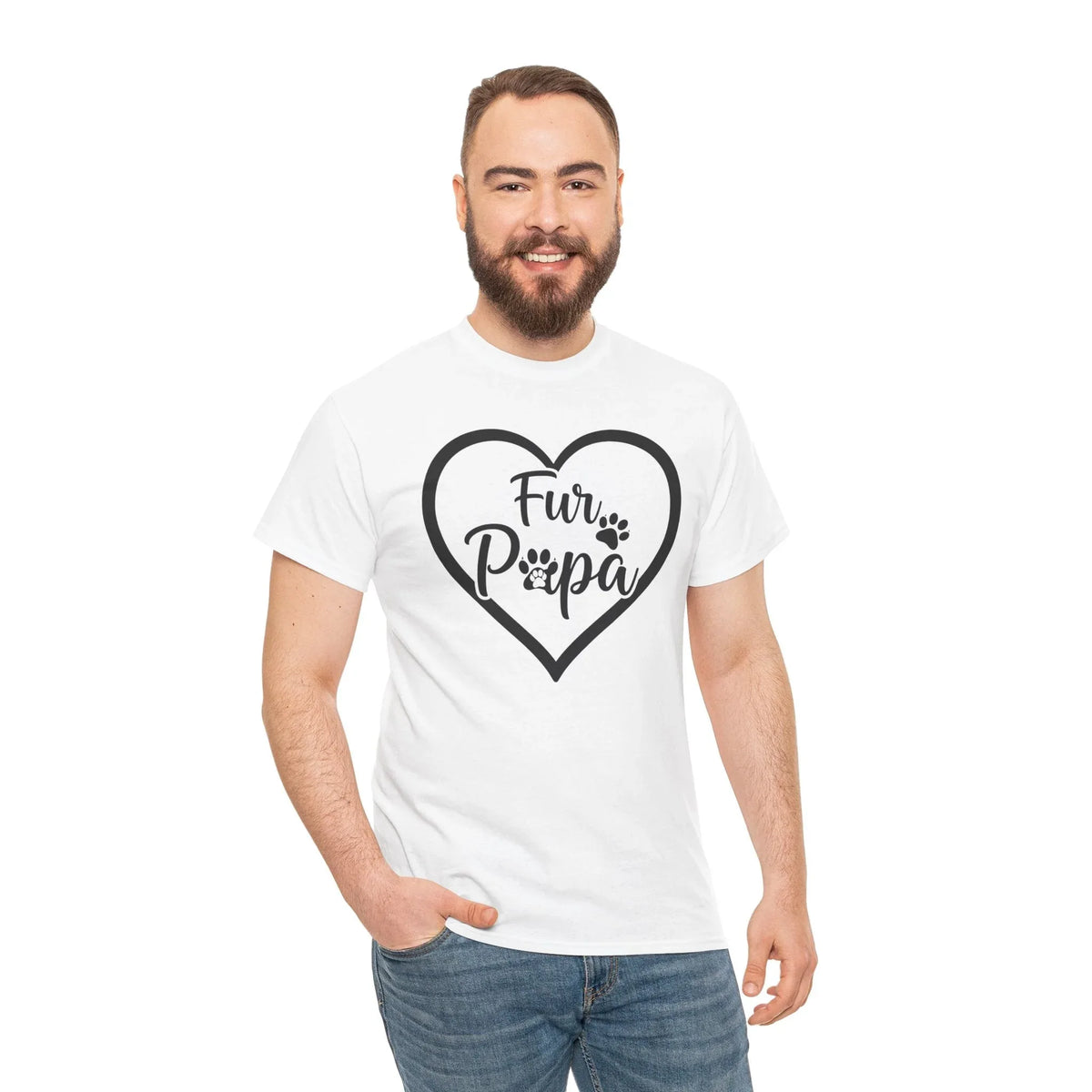 Fur Papa Tee Shirt | Perfect Gift for Pet Lovers - underthestarsbabe