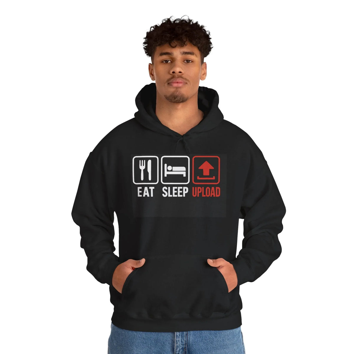 Gamer Eat Sleep Upload Unisex Hoodie Apparel - underthestarsbabe