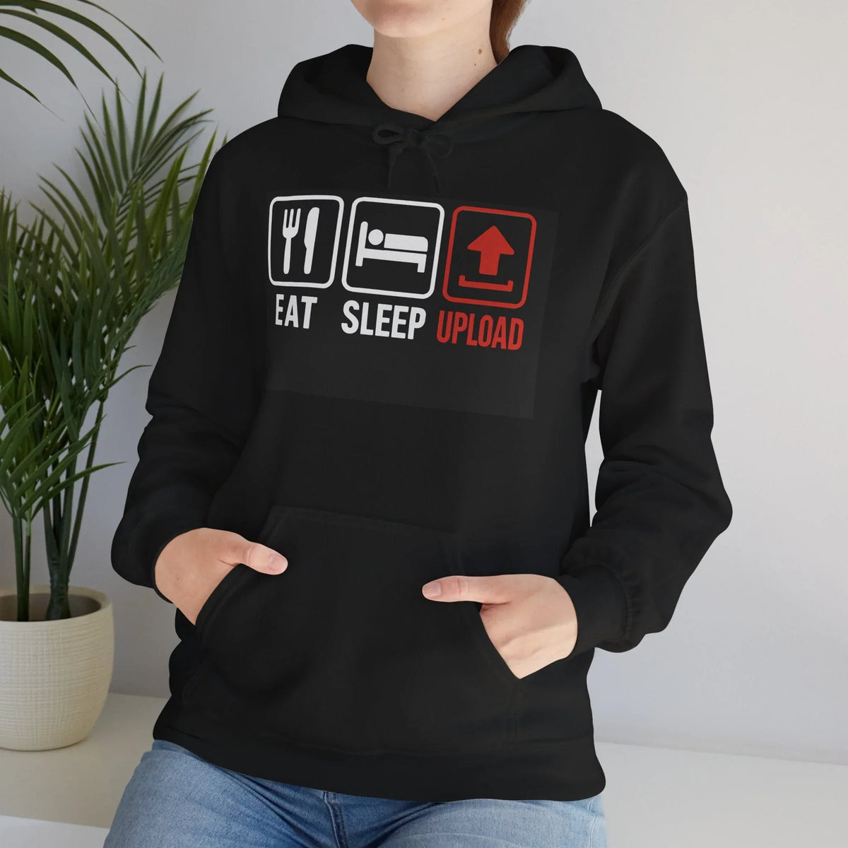 Gamer Eat Sleep Upload Unisex Hoodie Apparel - underthestarsbabe