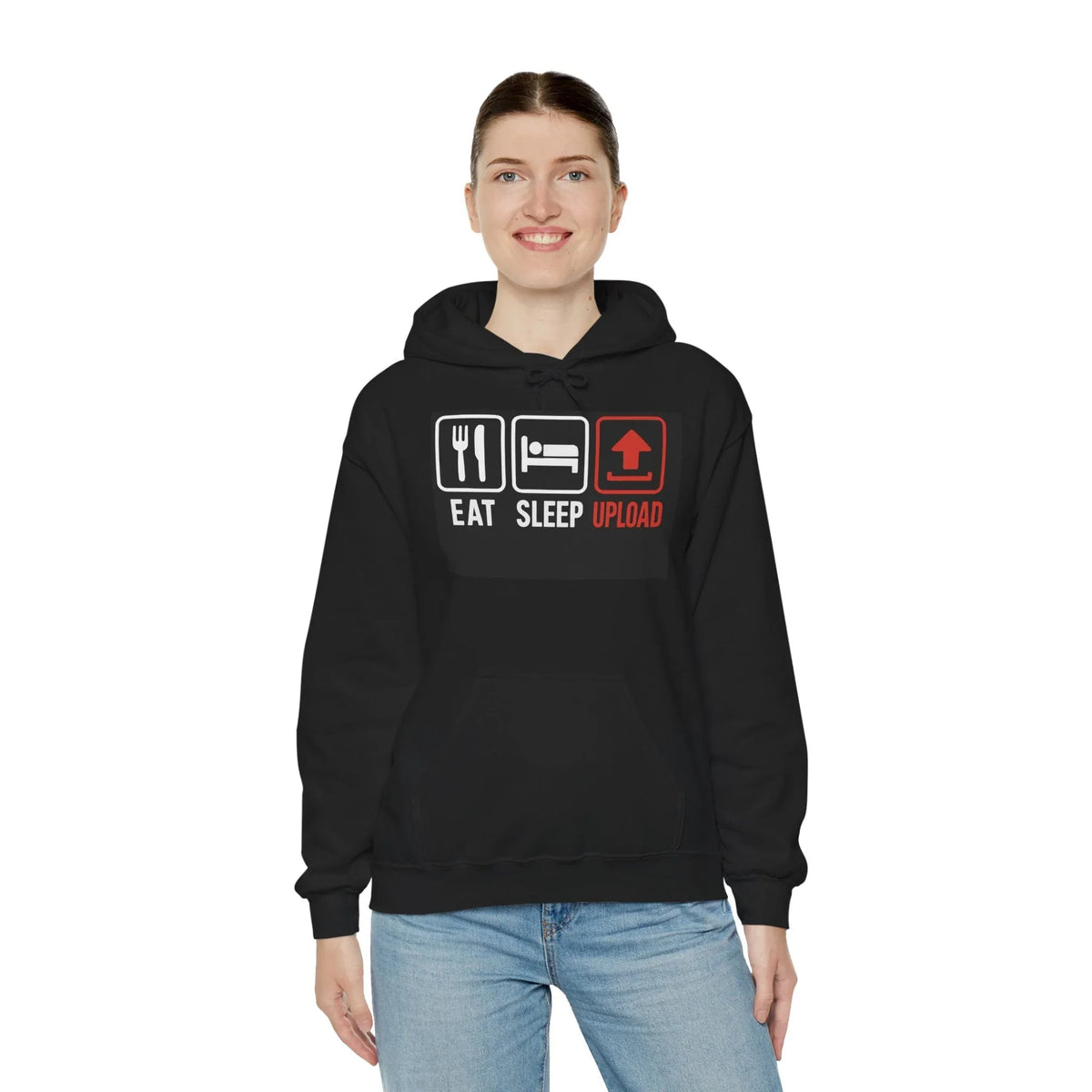 Gamer Eat Sleep Upload Unisex Hoodie Apparel - underthestarsbabe