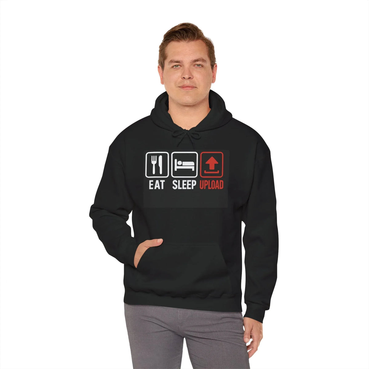 Gamer Eat Sleep Upload Unisex Hoodie Apparel - underthestarsbabe