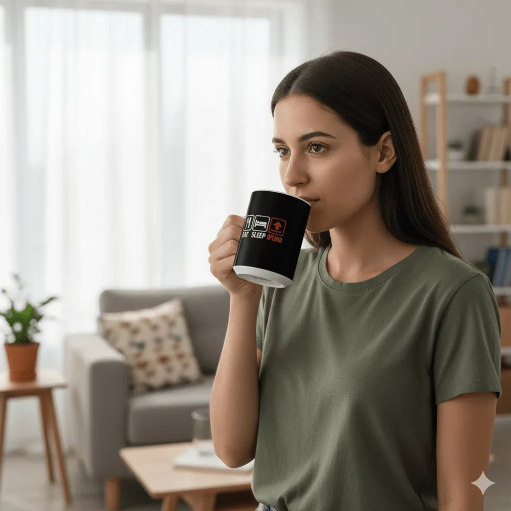 Gamer Mug 15oz - Eat Sleep Upload Mug - underthestarsbabe