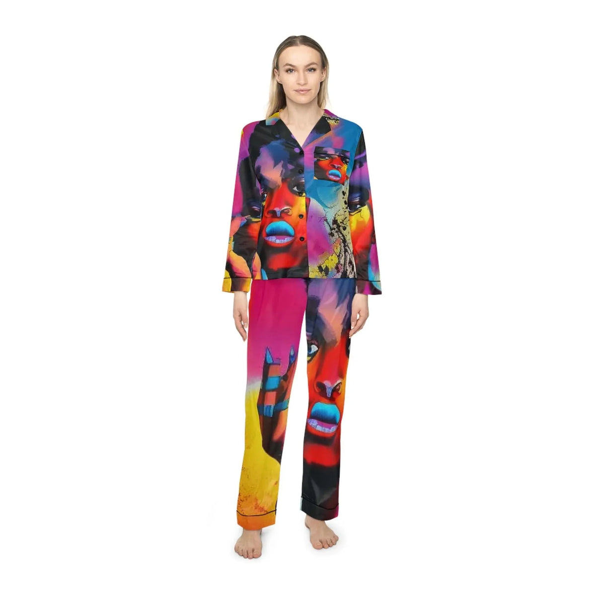 Gitta Women's Satin Pajamas - Sleek & Cozy - Under the Stars Babe - underthestarsbabe