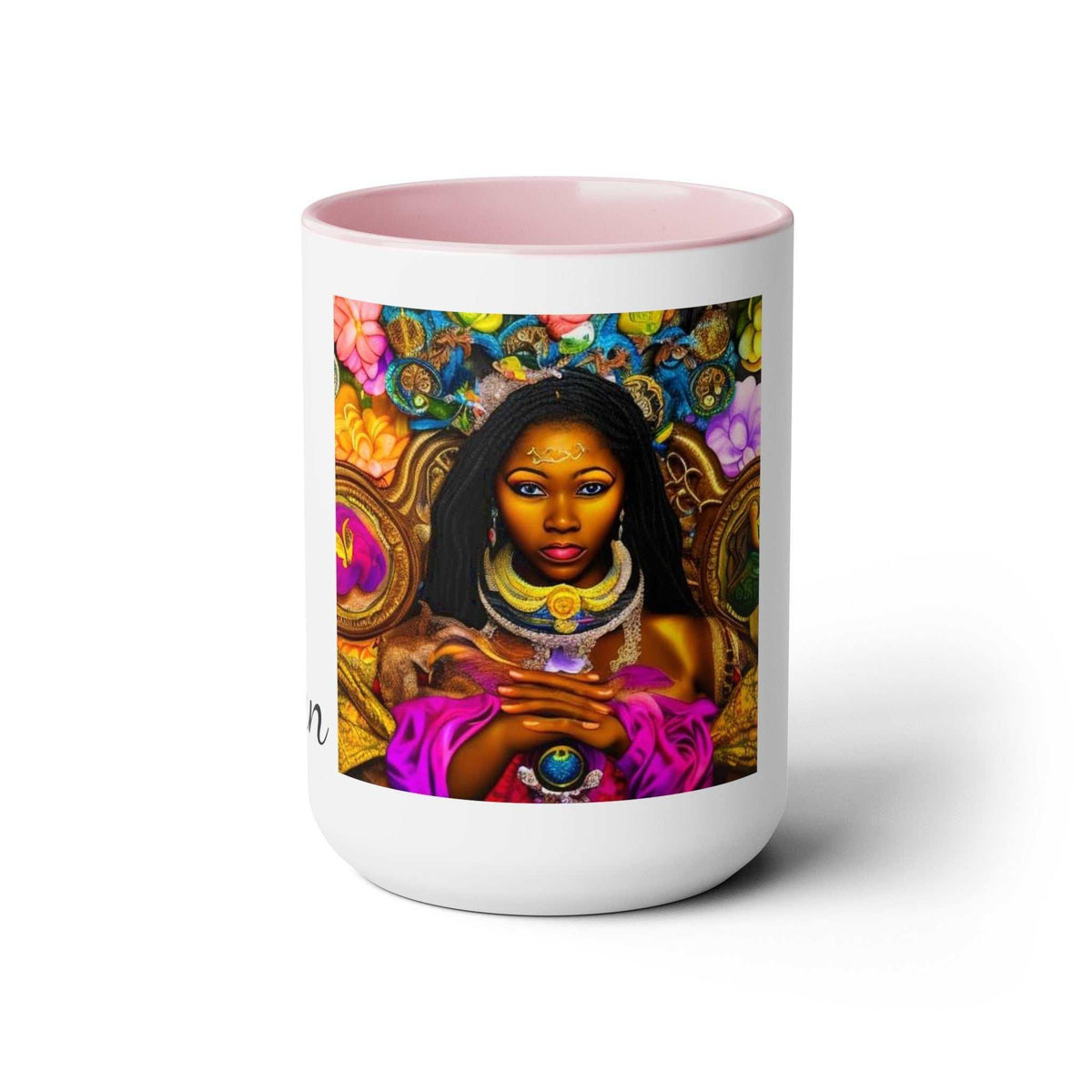 Goddess Oshun Two-Tone Mug 15oz - Under the Stars Babe - underthestarsbabe
