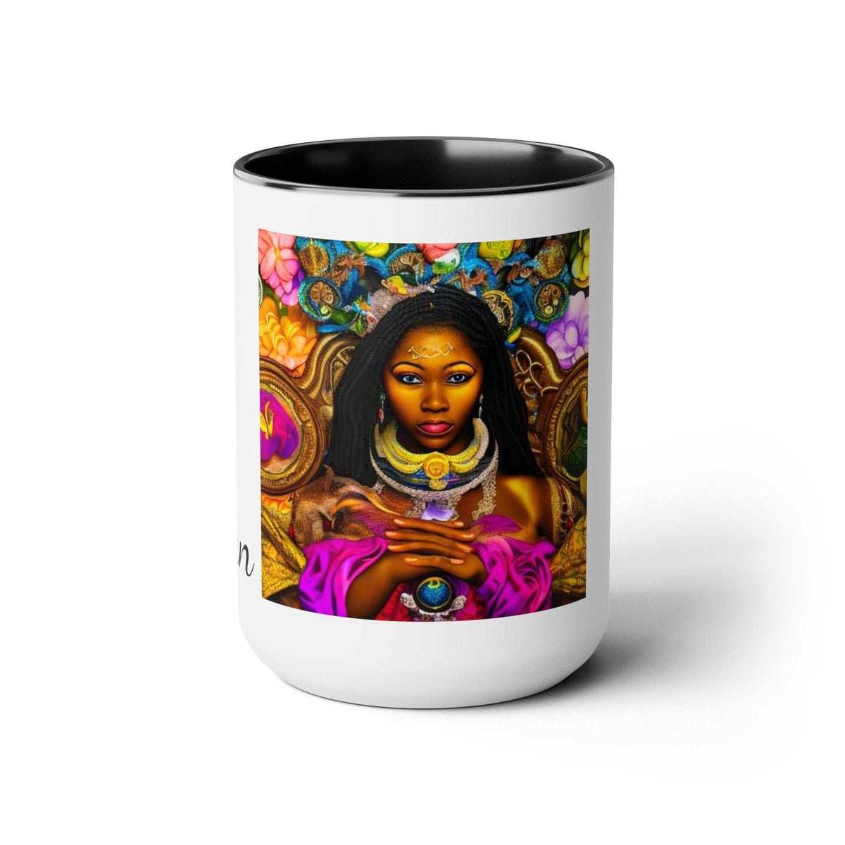 Goddess Oshun Two-Tone Mug 15oz - Under the Stars Babe - underthestarsbabe