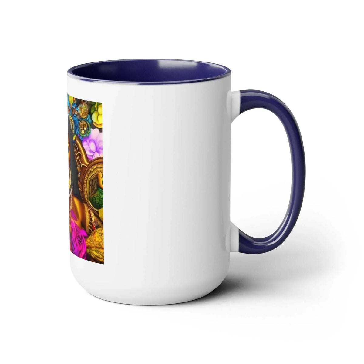 Goddess Oshun Two-Tone Mug 15oz - Under the Stars Babe - underthestarsbabe