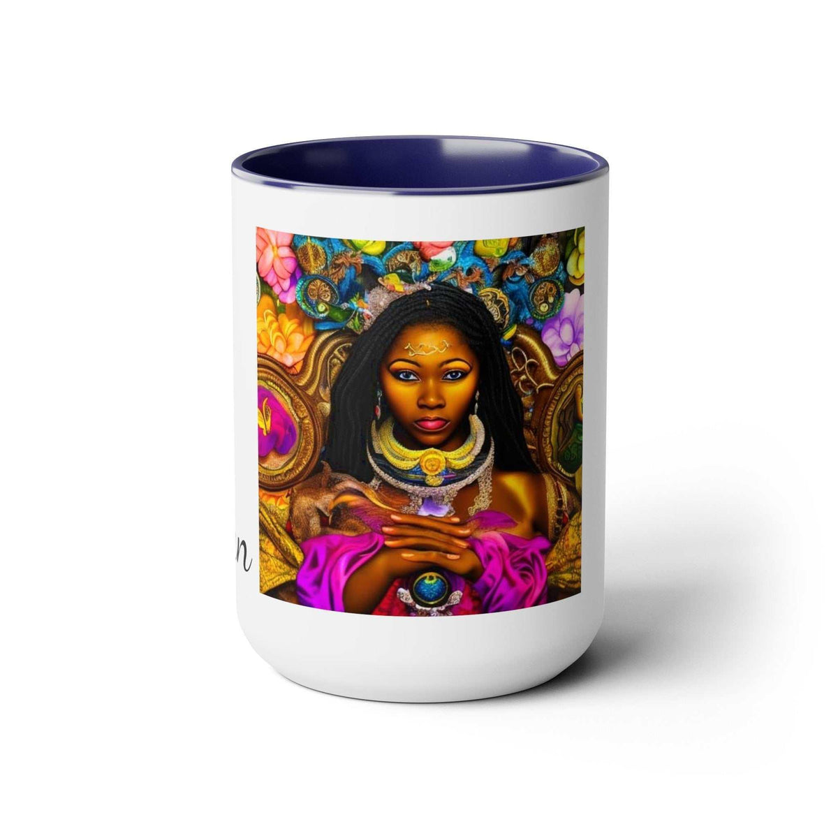 Goddess Oshun Two-Tone Mug 15oz - Under the Stars Babe - underthestarsbabe