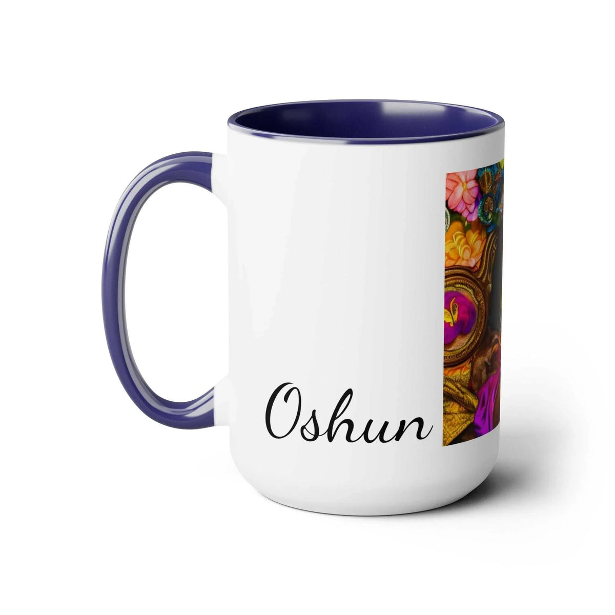 Goddess Oshun Two-Tone Mug 15oz - Under the Stars Babe - underthestarsbabe