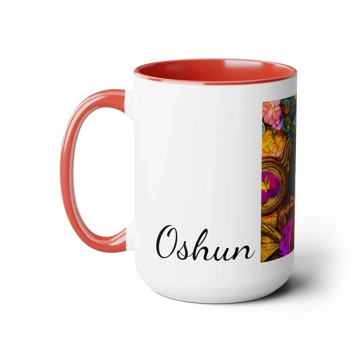 Goddess Oshun Two-Tone Mug 15oz - Under the Stars Babe - underthestarsbabe