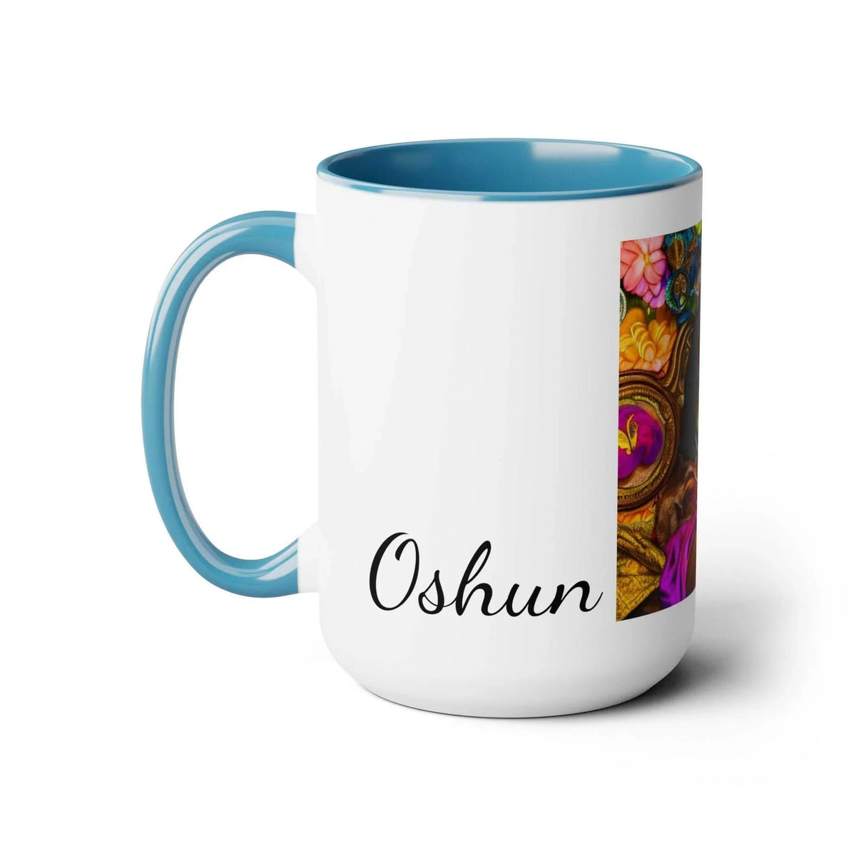 Goddess Oshun Two-Tone Mug 15oz - Under the Stars Babe - underthestarsbabe