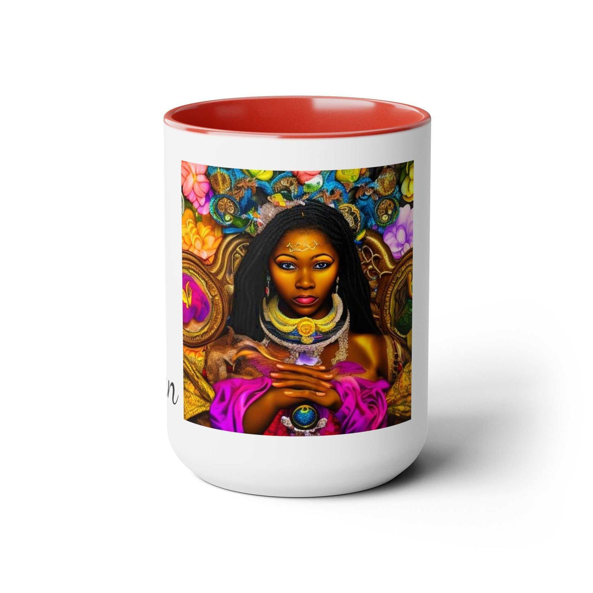 Goddess Oshun Two-Tone Mug 15oz - Under the Stars Babe - underthestarsbabe