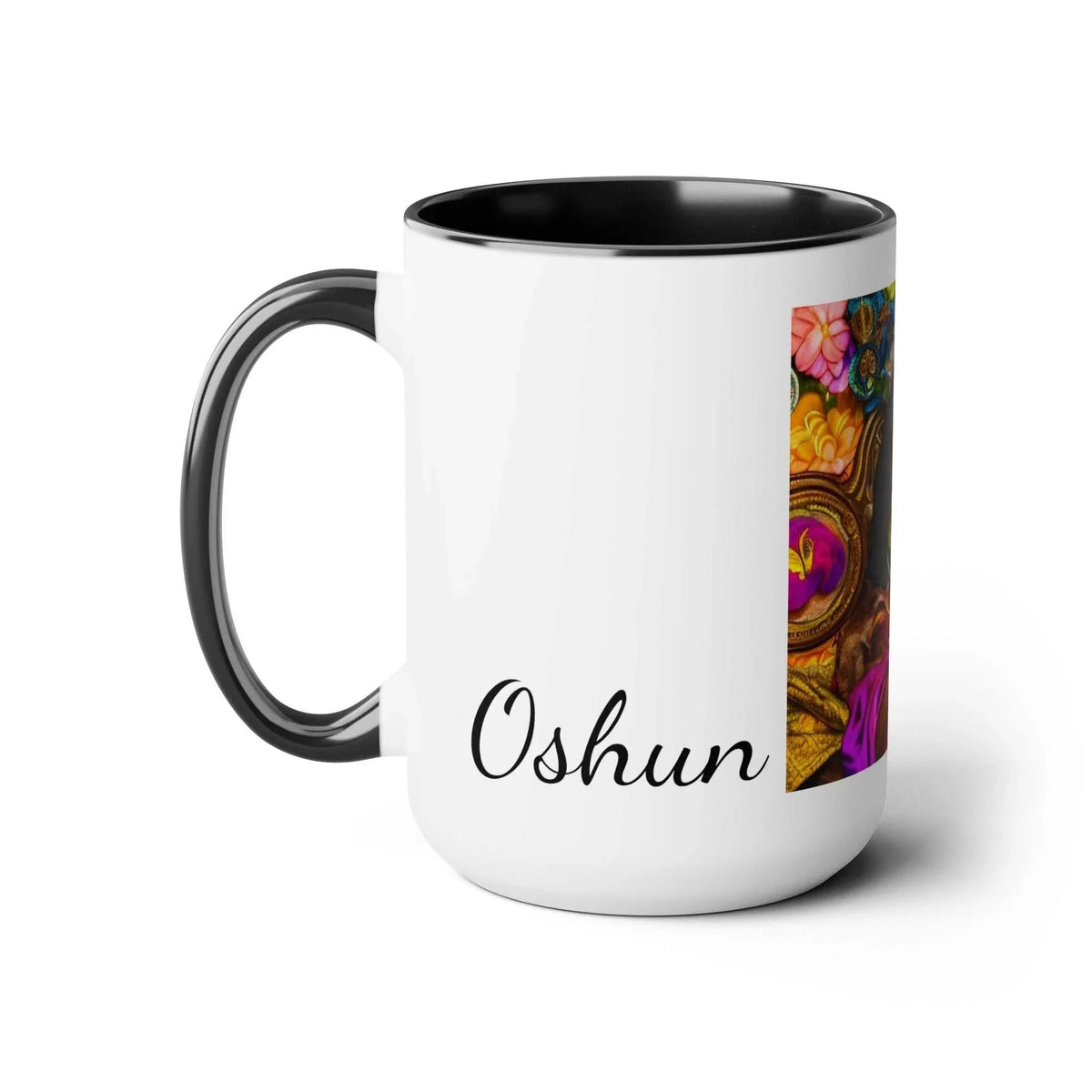 Goddess Oshun Two-Tone Mug 15oz - Under the Stars Babe - underthestarsbabe