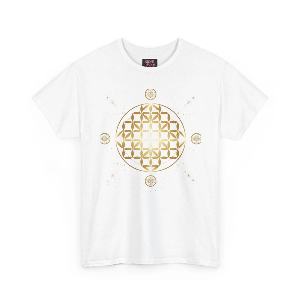 Gold Flower Of Life Unisex Graphic Tee - underthestarsbabe
