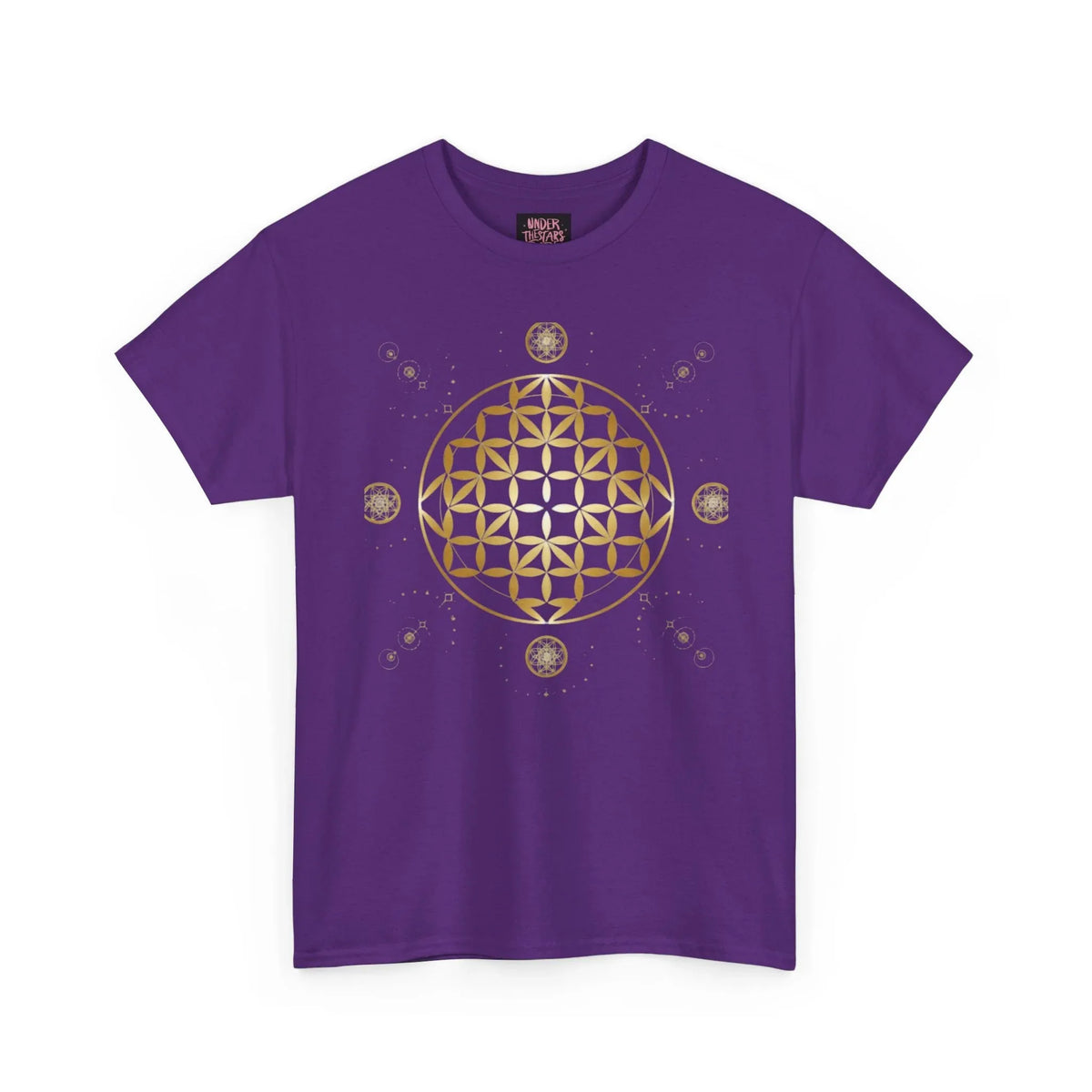 Gold Flower Of Life Unisex Graphic Tee - underthestarsbabe