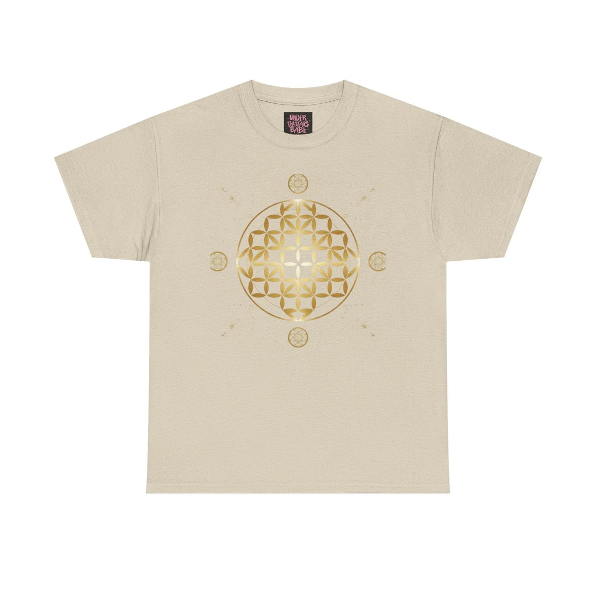 Gold Flower Of Life Unisex Graphic Tee - underthestarsbabe