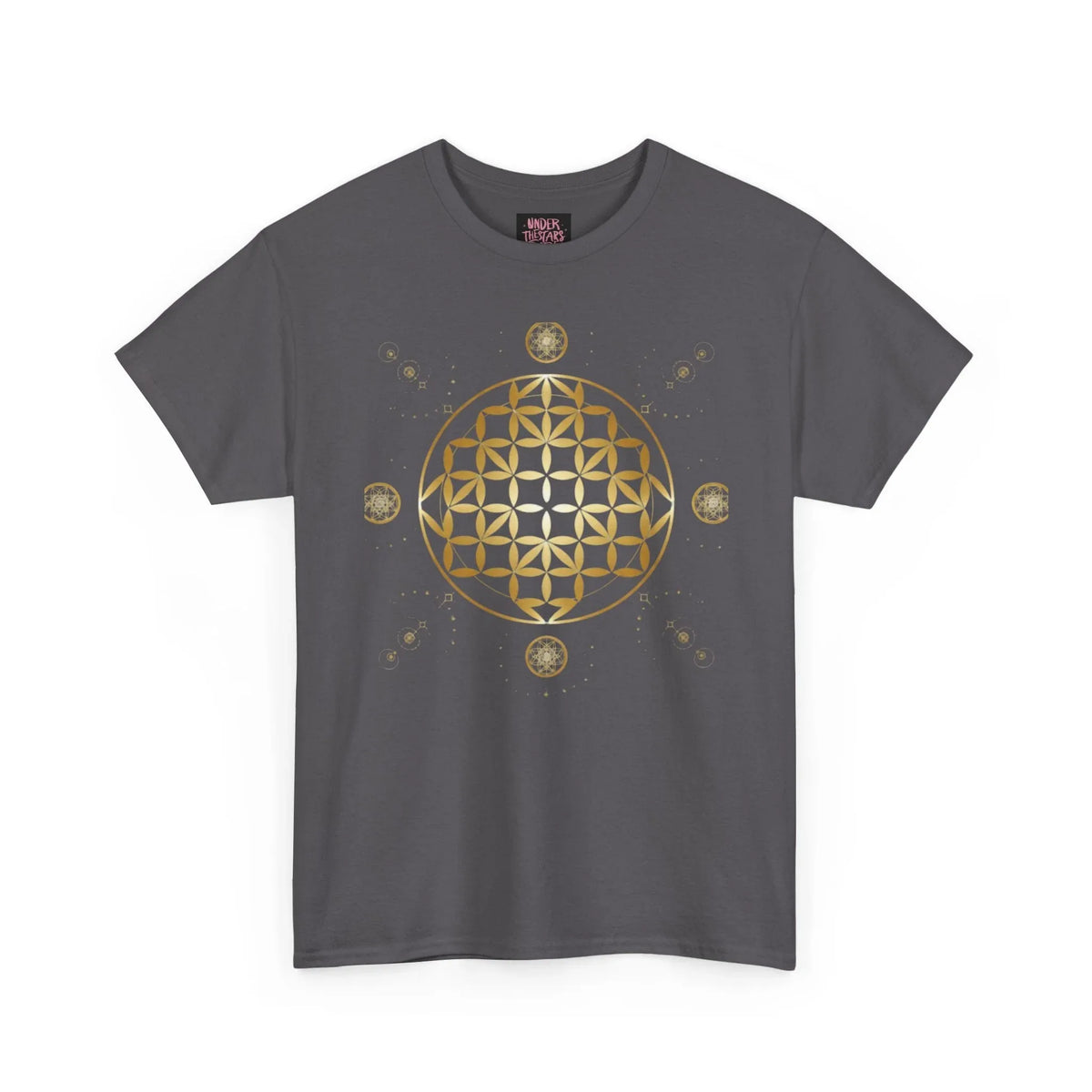 Gold Flower Of Life Unisex Graphic Tee - underthestarsbabe