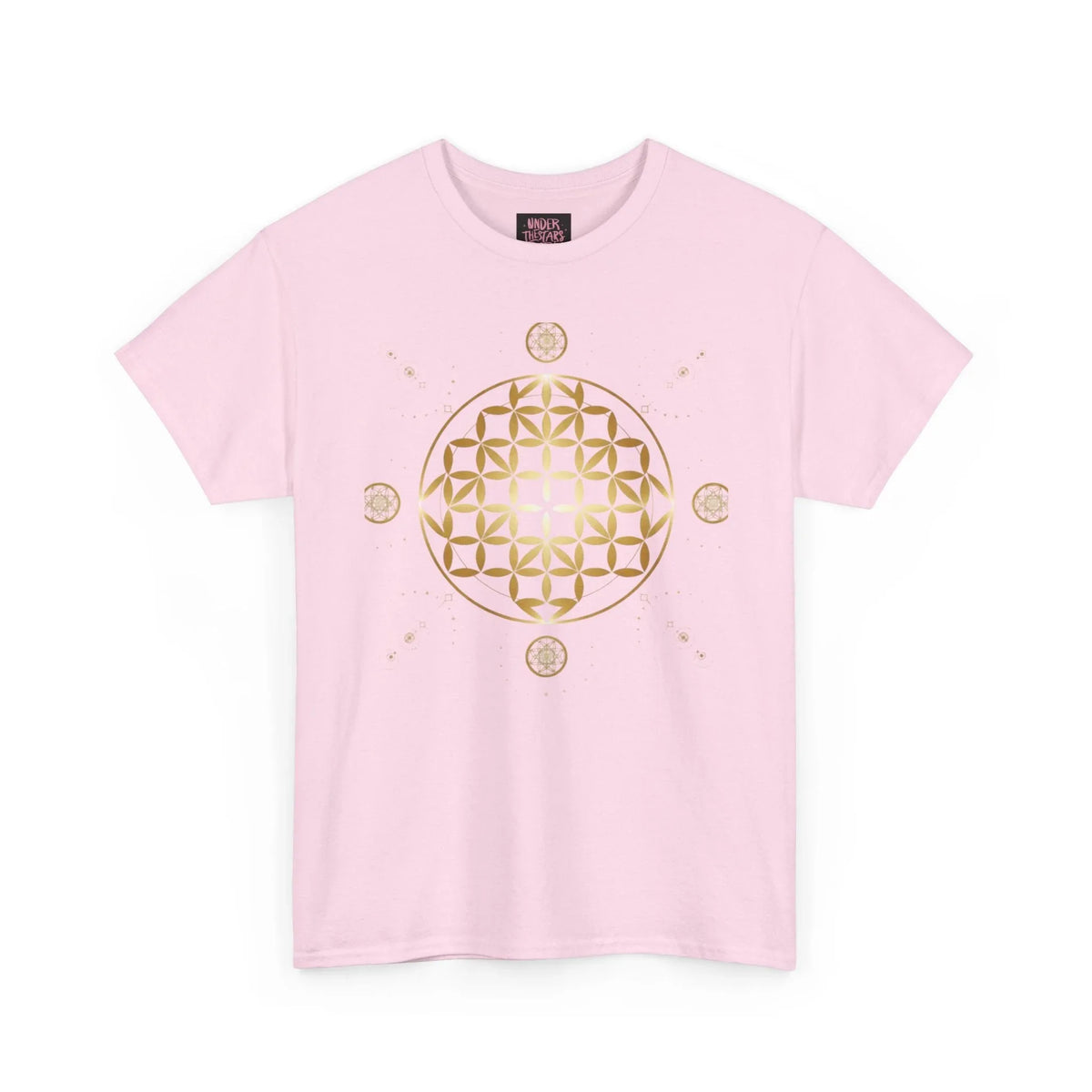 Gold Flower Of Life Unisex Graphic Tee - underthestarsbabe