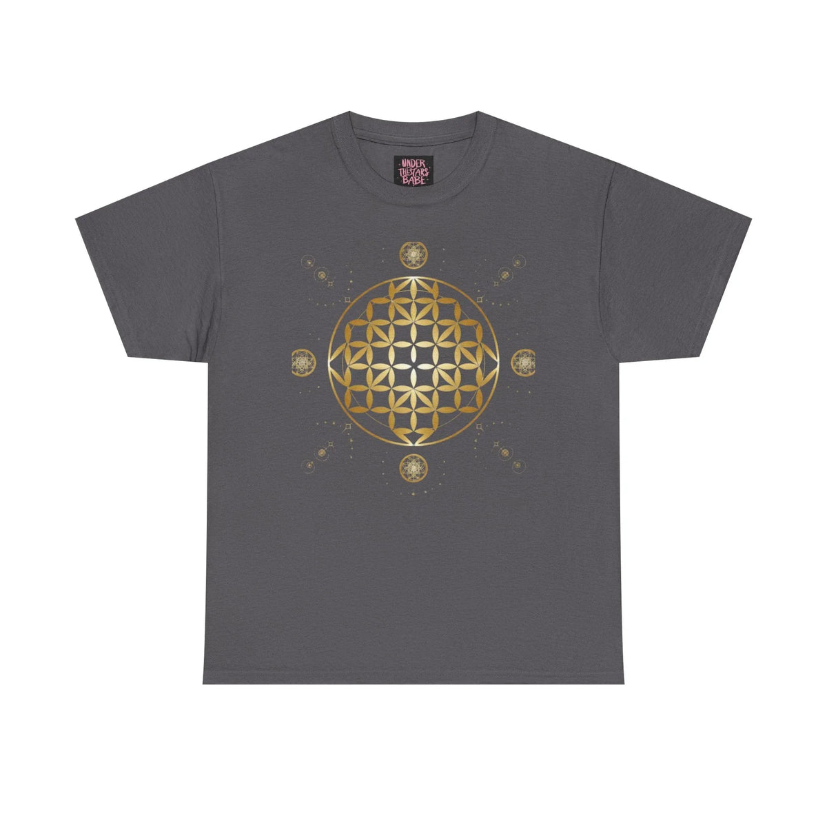Gold Flower Of Life Unisex Graphic Tee - underthestarsbabe