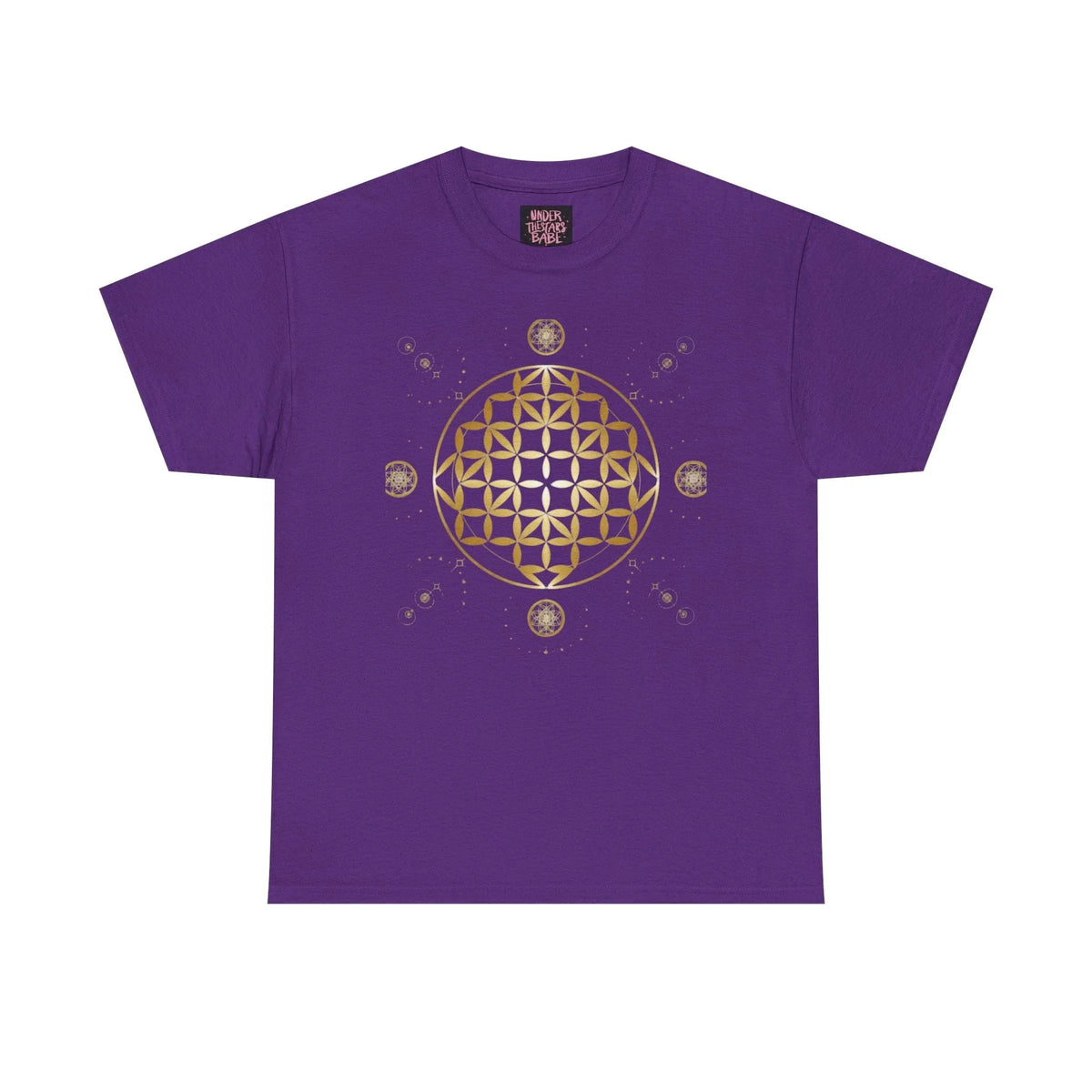 Gold Flower Of Life Unisex Graphic Tee - underthestarsbabe