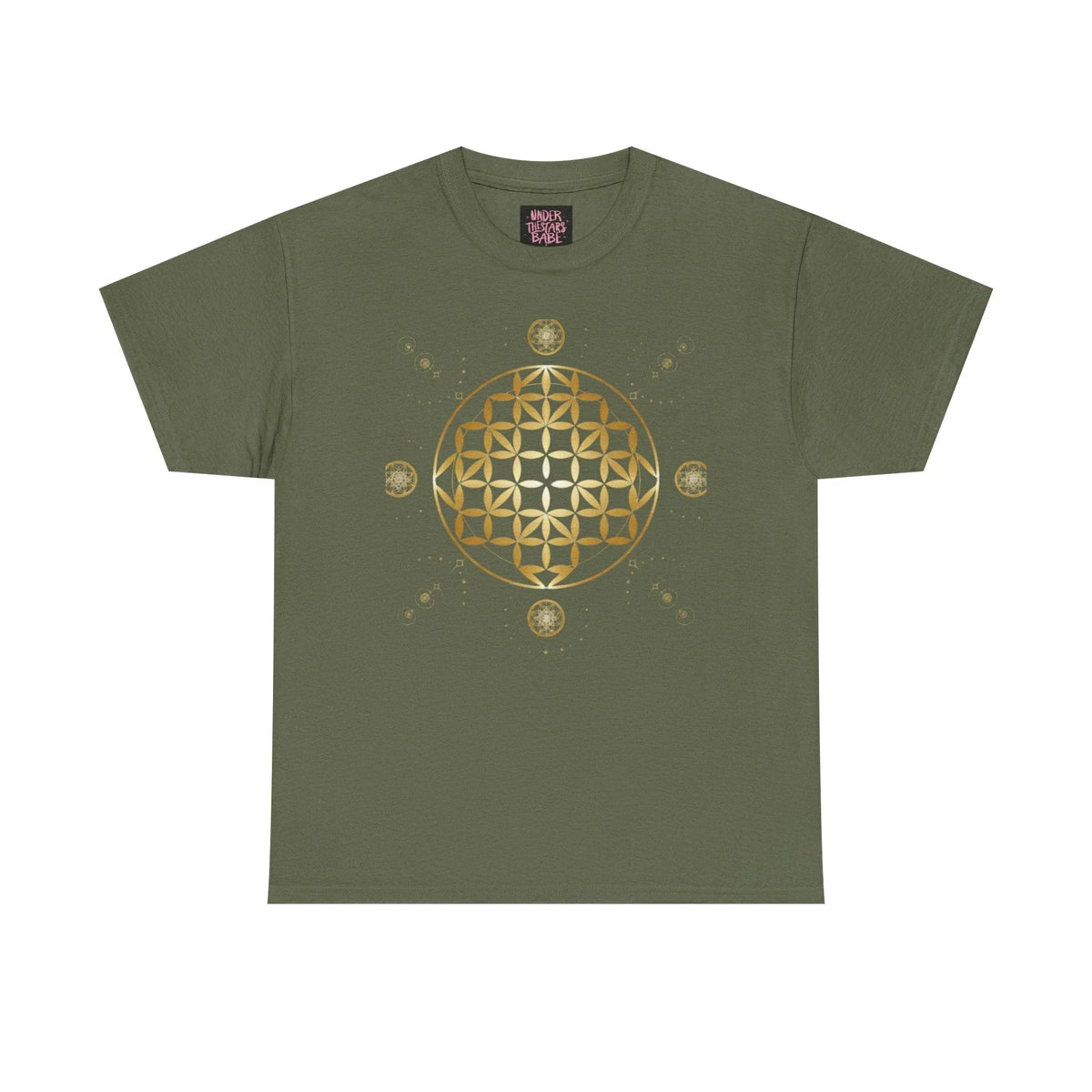 Gold Flower Of Life Unisex Graphic Tee - underthestarsbabe
