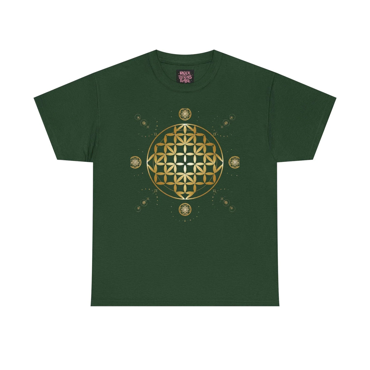 Gold Flower Of Life Unisex Graphic Tee - underthestarsbabe