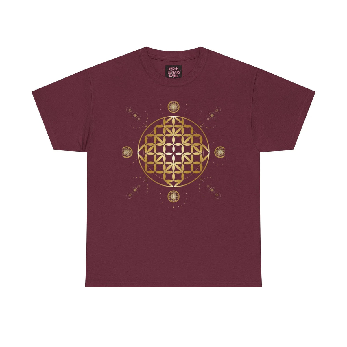 Gold Flower Of Life Unisex Graphic Tee - underthestarsbabe