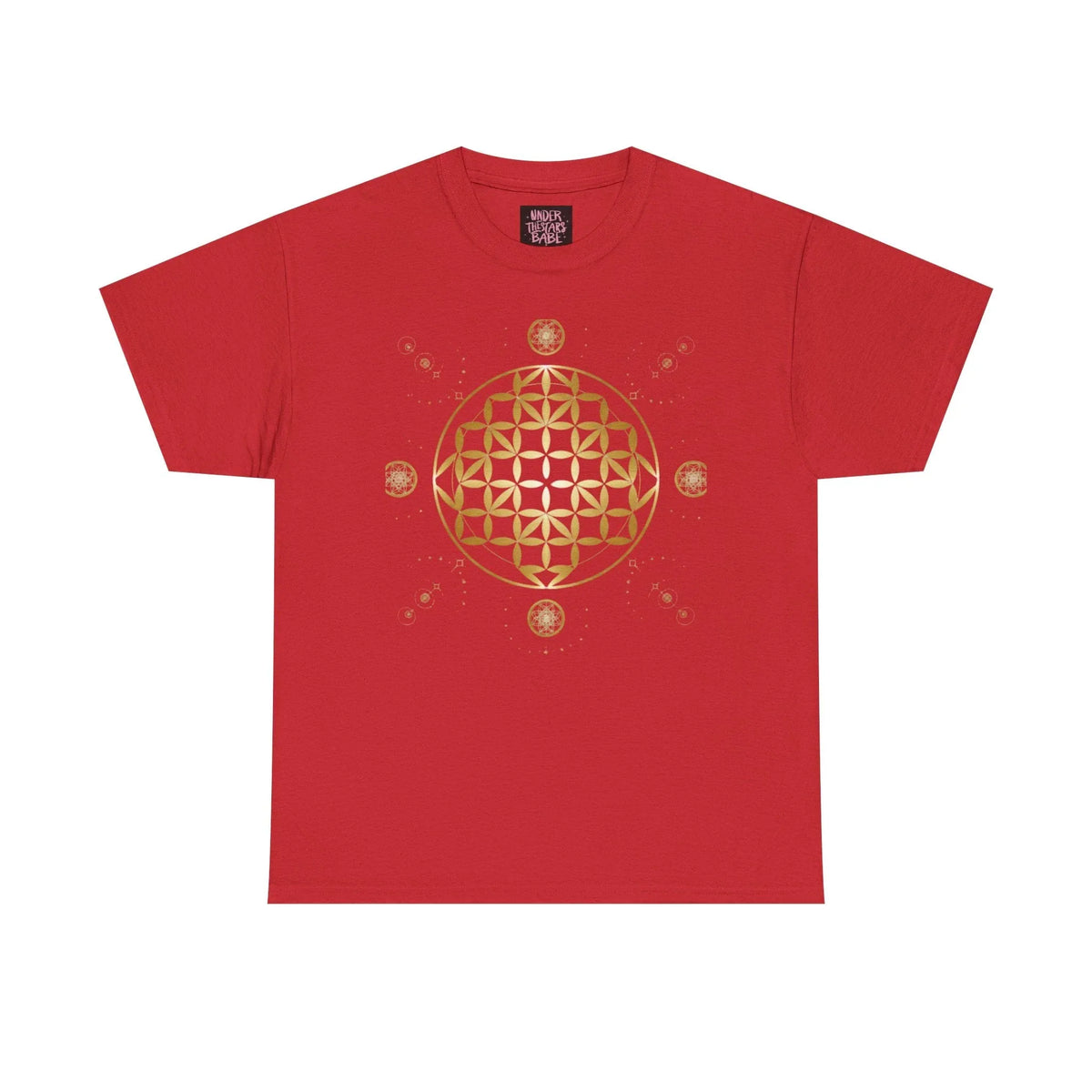 Gold Flower Of Life Unisex Graphic Tee - underthestarsbabe