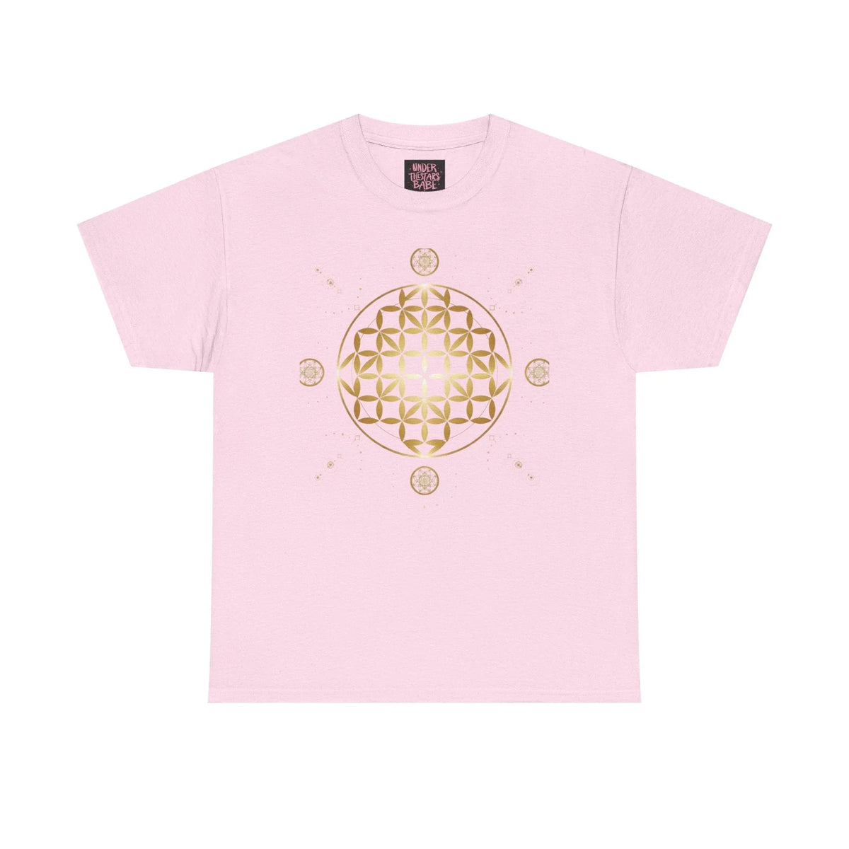 Gold Flower Of Life Unisex Graphic Tee - underthestarsbabe